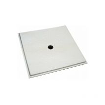 Thermomat - saniline piatto doccia a filo pavimento in pmma e abs 900 x 900 mm. foro centrale D.90 490N