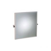 Thermomat - saniline specchio di sicurezza ad inclinazione regolabile con staffe per fissaggio a muro 606 x 656 mm. bianco 350N