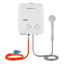 Thermomate - Chauffe-eau instantané AZ132-DE à gaz sans réservoir, chauffe-eau portable instantané, 10 kW, 50 mbar pour camping[Classe énergétique a+]