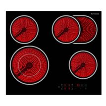 Thermomate - Placa vitrocerámica encastrable, Con temporizador&Bloqueo de seguridad - CHTB604 - 4 zonas - 6700W