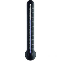 Thermometer Innen & Außen schwarz/silberprägung