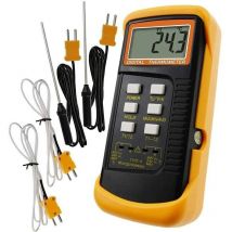 Thermometer Typ K Mit 1300 °c Thermoelementsensor (verkabelt Und Edelstahl) (°c, °f Und K Mit 4 Thermoelementen)