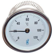 Thermomètre bimétallique à collier - cadran Ø80mm 0 à 120°C