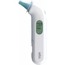 Thermomètre auriculaire 3 (précision professionnelle indicateur acoustique de fièvre sûr, hygiénique, pour toute la famille nouveau-né) IRT3030 Blanc