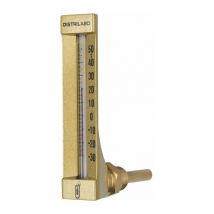 Distrilabo - Thermomètre coudé boîtier aluminium pour climatisation - 63 mm