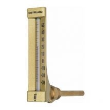 Ecolands - Thermomètre coudé boîtier aluminium pour climatisation - 100 mm - Distrilabo