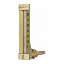 Distrilabo - Thermomètre coudé boîtier aluminium pour plancher chauffant - 63 mm