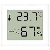 Thermomètre d'ambiance domestique, thermomètre hygromètre intérieur numérique, grand écran lcd environnemental, adapté à l'intérieur, cave à vin,