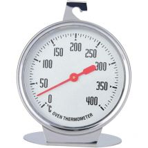 Thermomètre de four, 0 400°C Thermomètre de four en acier inoxydable Thermomètre de four multifonction Jauge de température des aliments de cuisine