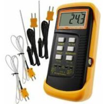 Serbia - Thermomètre De Type k Avec Capteur De Thermocouple 1300 ° c (° c, ° f Et k Avec 4 Thermocouples (câblé Et Acier Inoxydable)
