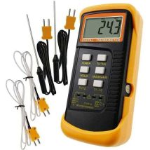 Rapanda - Thermomètre de type k avec capteur thermocouple 1300°C (filaire et acier inoxydable) (°c,°f et k avec 4 thermocouples)