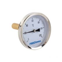 Thermomètre fumée en inox racc.axial D.64 de 0 à +500°C L.20cm