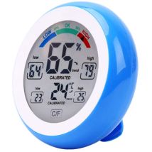Thermomètre Hygromètre électronique sans Fil Pour Intérieur et Extérieur,écran Tactile Rond Avec écran LCD,Testeur de Station Météo