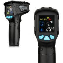 Thermomètre industriel portable de haute précision pour thermomètre infrarouge, IRO1C -50-550°C + température et humidité ambiantes
