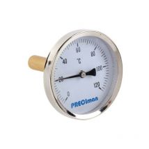 Preciman - Thermomètre inox racc. axial D.65 de 0 à 120° c L.10cm+doigt de gant