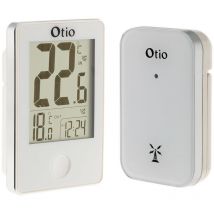 Otio - Thermomètre intérieur extérieur sans fil - Blanc - écran lcd