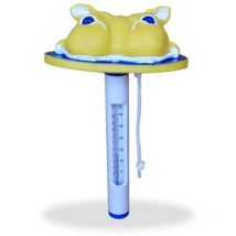 Thermomètre flottant Hippopotame pour piscine - Mesure précise
