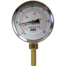 Thermomètre Radial Ø80 - 0 À 120° - Longueur Doigt De Gant 50 Mm - Pour Chauffage Et Réfrigération - Arcanaute