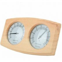 LaBlanc - Thermomètre Sauna en Bois, Sauna Thermomètre et Hygromètre 2 en 1 Sauna Thermo-hygromètre pour Sauna, Sauna Vapeur, Sauna Bio et Cabine