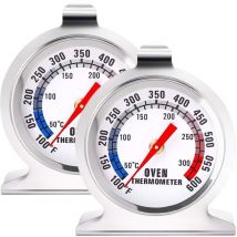 Thermomètres de Four à Grand Cadran de Cuisson Avec Double échelle 50-300 ° C / 100-600 ° F pour la Cuisson au Barbecue, les Crochets ou les