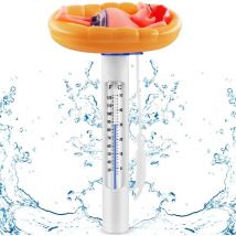 Thermomètre de Piscine Flottant ,Thermomètre Flottant Piscine avec Corde,thermomètre Spa Piscine,thermomètre à Eau de Piscine sans