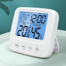 Soleil - Thermomètre Hygromètre Intérieur Digital à Haute Précision, Moniteur de Température et Humidimètre, Thermo Hygromètre Indicateur du Niveau