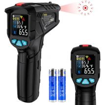 Curconsa - Thermomètre infrarouge Laser mestek ir Pistolet Temperature Professionnel Sans Contact -50°C800°C Ecran lcd Réglable Alarme d'émissivité
