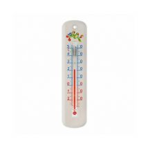 Thermomètre plastique blanc Oiseau 15cm