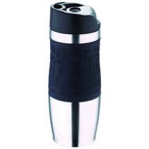 Gobelet isotherme de voyage en acier inoxydable Noir 400 ml - Bergner