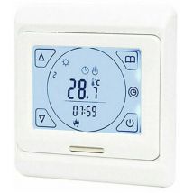 Jalleria - Thermostat Chauffage au Sol Electrique Programmable 16A avec Sonde, Numérique Thermostat d'ambiance Plancher Chauffant Régulateur Écran