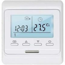 Aafgvc - Thermostat d'ambiance Programmable avec Sonde 16A pour Chauffage au Sol Electrique, Numérique Thermostat Plancher Chauffage électrique