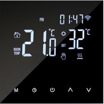 Decdeal - Thermostat de chauffage intelligent wifi, contrôleur de température numérique, application de téléphone portable, semaine de contrôle,