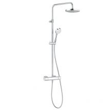Kludi - Logo - Set de douche Dual Shower System avec thermostat, 200 mm, chrome 6809505-00