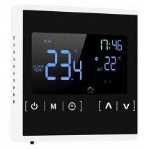 Ontway - Thermostat für elektrische Fußbodenheizung, programmierbare Temperatur und LCD-Display mit Dual-Temperatur und Dual-Steuerung, 3 Meter