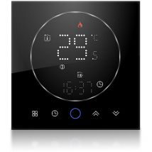 Eosnow - Jeffergarden Thermostat intelligent sans fil pour la maison, Programmable précis, Thermostat de chaudière mural AC95-240V carré noir