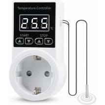 Thermostat Prises de RéGulateur de TempéRature NuméRique,Thermostat de Chauffage avec Sonde Ntc