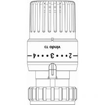 Oventrop - Thermostat Vindo th 7-28 °c, 0 1-5 - Bulbe liquide, modèle blanc - 1013076