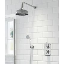 Park Lane - Thermostatic Concealed Lever Cross Shower Wall Mounted Head Handset