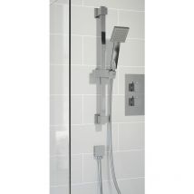 Thermostatic Concealed Square Shower Bath Filler Adjustable Head Chrome