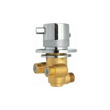 Thermostatic Mixer Tap Brass Shower Mixer Tap Valve Valves 1 Way Outlet Cold and Hot Water Mixing Wall Mounted