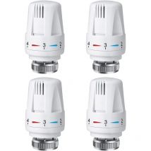 Odipie - Thermostatkopf Thermostat 4 Stück m 30 x 1,5 Ersatzkopf für Heizkörperventil mit Frostschutzeinstellung