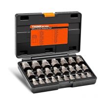 Thinkwork - Jeu d'extracteurs de vis, jeu d'extracteurs de boulons faciles à retirer, 25 pièces, multi-cannelures, pour retirer les goujons, boulons
