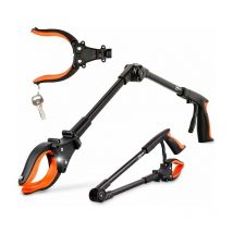 Thinkwork - Outils de Ramassage avec Phare, 81cm Pince de Préhension Ramasseur de Déchets, Bras pliable 0°-180°, 90° Tête rotative, Mâchoire