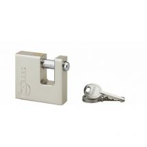 Cadenas à clé prisonnière Land, extérieur, acier nickelé, 60mm, 3 clés