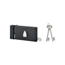 Cerradura horizontal, epoxi negro, 4 ranuras 140x82 mm THIRARD con tirador - Izquierda - 000122