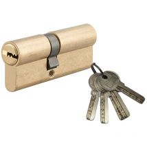 SP - Cylindre de serrure à double entrée Tiger 6, 30x40mm, laiton, anti-arrachement, anti-perçage, 5 clés