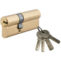 SP - Cylindre de serrure à double entrée Tiger 6, 35x45mm, laiton, anti-arrachement, anti-perçage, 5 clés