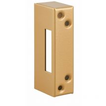 Gâche pour porte à recouvrement, acier, epoxy bronze