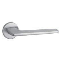 Paire de béquilles Boston pour porte, carré 7mm, chromé satiné