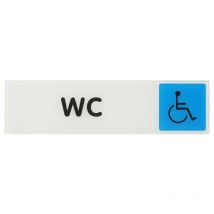 Plaque signalétique 170x45mm wc avec adhésif - Thirard